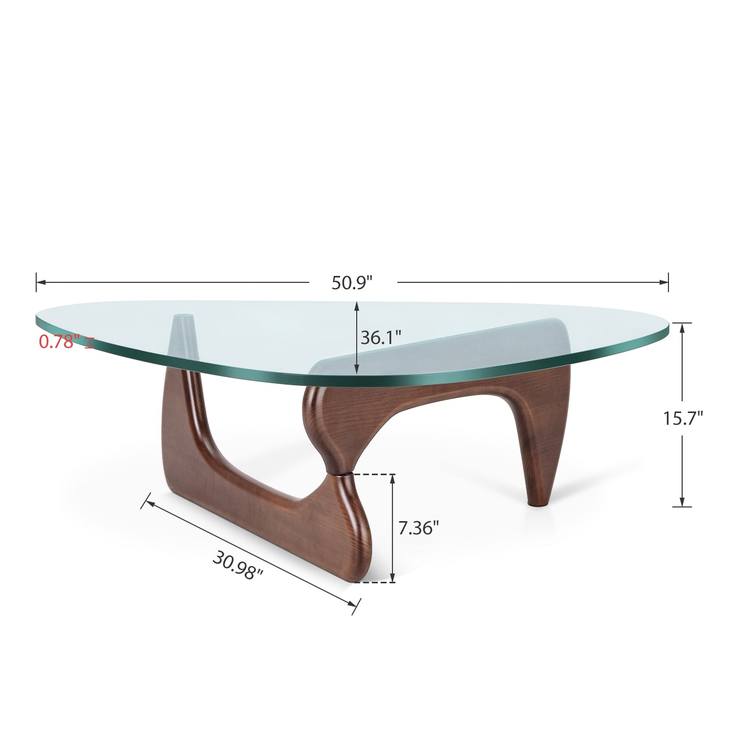 Grandiose Modern Irregular Glass Coffee Table