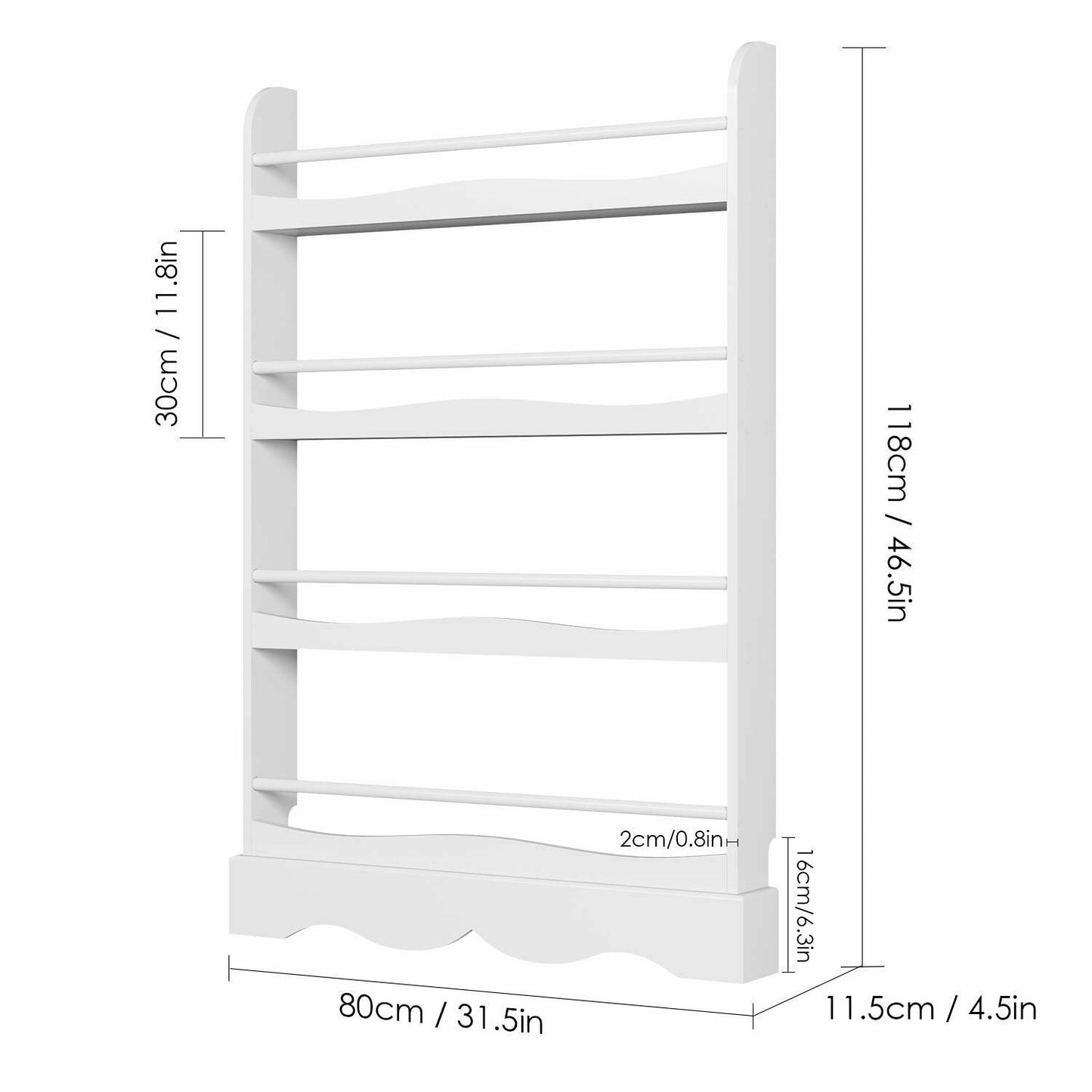 Grandiose Bookcase Stand Shelf Storage Rack