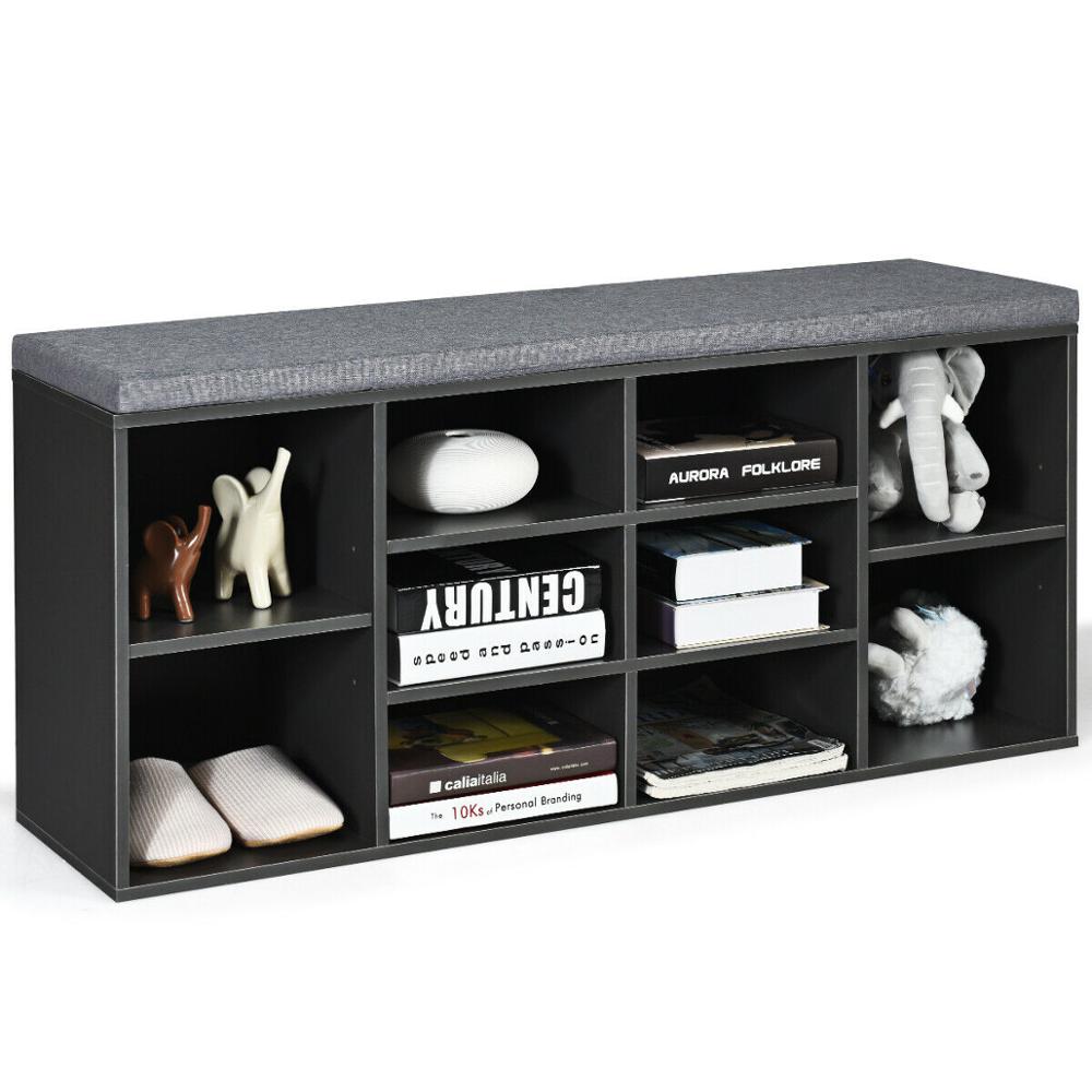 Grandiose 10-Cube Shoe Storage Bench with Padding