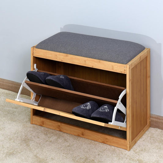 Grandiose Entrance Shoe Storage Cabinet and Bench Combo