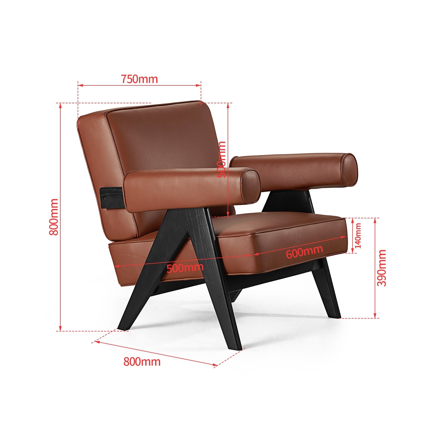 Grandiose Genuine Leather Single Sofa Chair