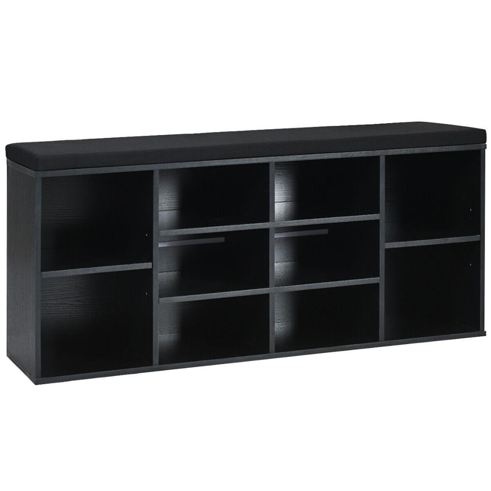 Grandiose 10-Cube Shoe Storage Bench with Padding